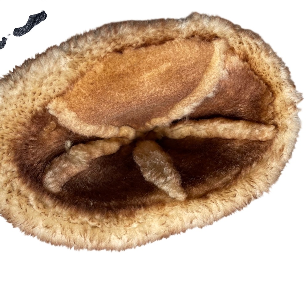 Brown Suede shearling  Winter Hat Cossack‎ vintage - Picture 6 of 6
